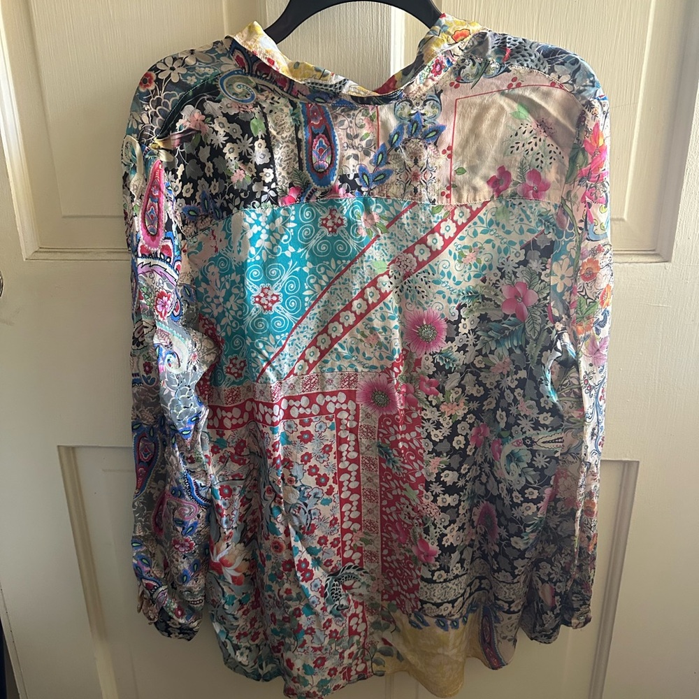 Johnny Was | PM| Colorful Floral Long Sleeve Blouse - Picture 5 of 8